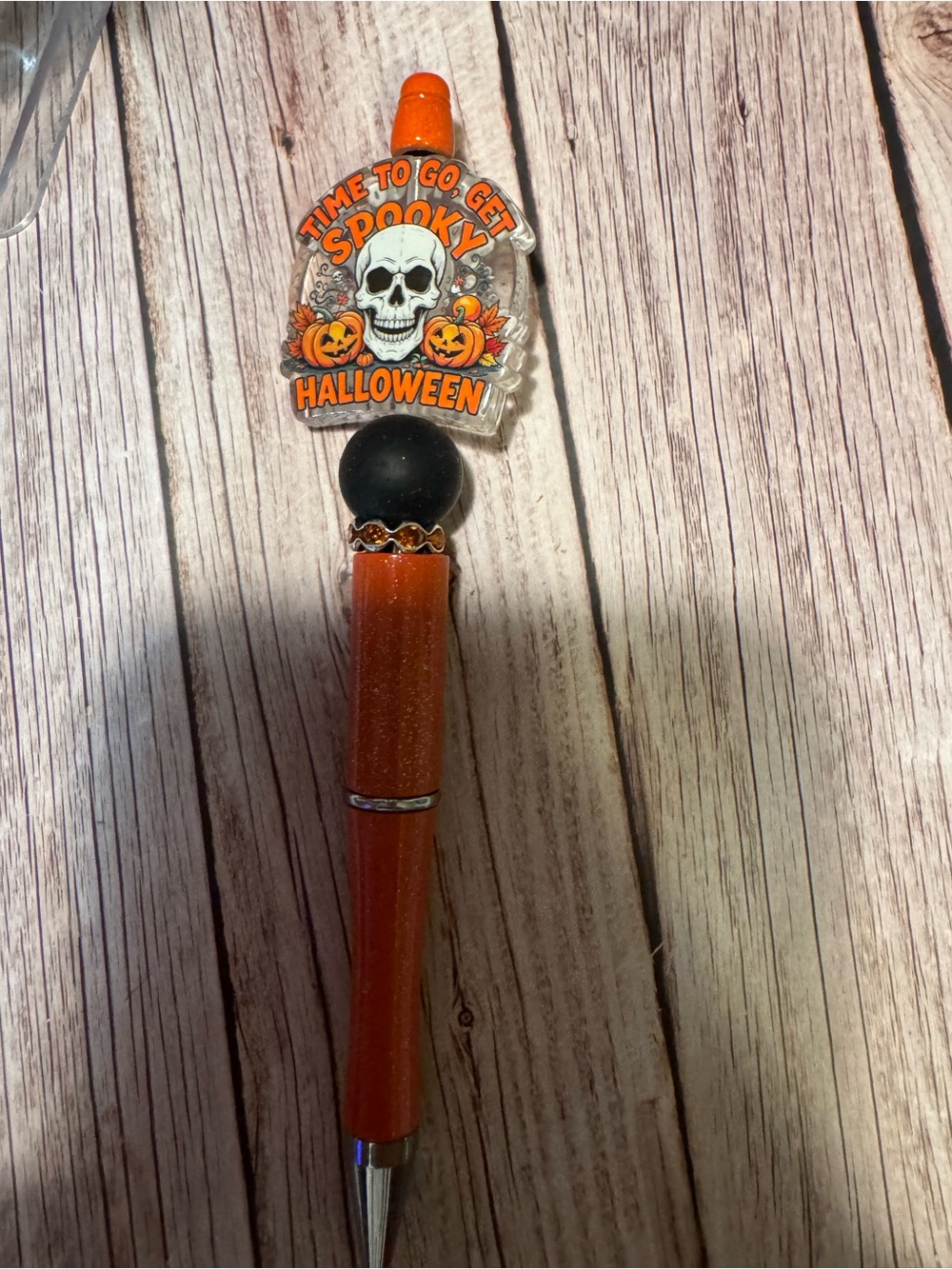 Halloween 'Spooky' Orange Decorative Ballpoint Pen